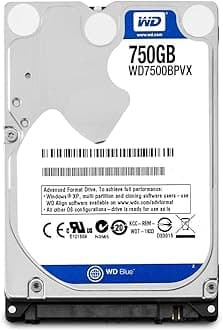 Western Digital 750GB WD Blue Mobile Hard Drive HDD - 5400 RPM, SATA 6 Gb/s, 16 MB Cache, 2.5" - WD7500LPCX