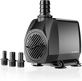 AC Infinity Submersible Water Pump 792 GPH (3000 L/H), Ultra Quiet 36W Fish Tank Flow Pressure Control with 10 ft. High Lift Pump for Aquariums, Fountains, Ponds, Pools, Hydroponics