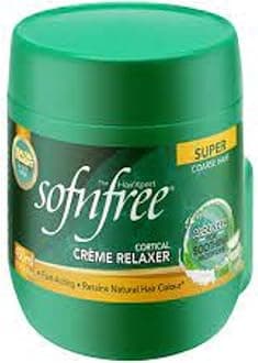 sofnfree Cortical creme relaxer with aloe vera conditioning shampoo For smooth Moisture, Retains Natural Hair Color 450 ml