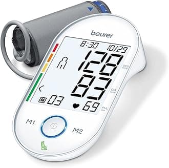 BM55 Blood Pressure Machine – XL Backlit Display, Arrhythmia Alarm, Portable Storage Kit, 2 Users, Automatic Blood Pressure Cuff, Resting Indicator – Blood Pressure Monitor Batteries Included