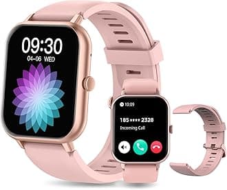 ZW01 Smart Watch丨Smart Watches For Men丨1.83 TFT Display丨Ip68 Waterproof,Bluetooth calling,All-Round Fitness Management,123+ Workout Mode,15 Days Battery Life,Compatible with iOS & Android (Pink)