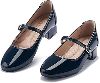 hingswinkMary Jane Shoes Women Low Heels Dress Shoes Pumps for Women Dressy Low Heel 2 Inch Chunky Heel Mary Janes Pumps with Adjustable Ankle Strap for Women Dressy Casual