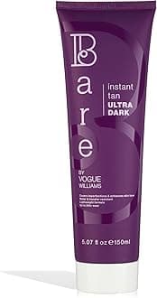 Bare by Vogue Instant Tan - Ultra Dark 150ml, Wash-Off Formula for Streak-Free, Natural-Looking Glow - Infused with Super Peptides for Plump, Smooth & Firm Skin