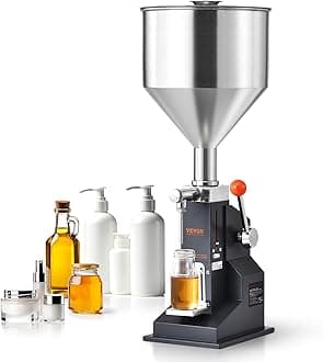 VEVOR A03 Pro Manual Paste Liquid Filling Machine, 5-100ml Adjustable Bottle Filler Machine with 11.5L Hopper for Filling Paste/Cream/Cosmetic/Perfume/Drink/Medicine/Shampoo/Lip Gloss