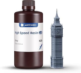 High speed 3D printer resin, printing up to 3 times faster, special for Anycubic Photon mono M5s/M5s Pro, apply for large size, low 3D printing models