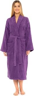 CICK Towelling Bath Robe Premium Quality Bathrobes for Women Highly Absorbent 100% Cotton Shawl Design Perfect for Men & Women in Loungewear and Gifts