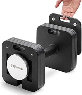 Eisenlink Adjustable Dumbbell 4-36kg Weight Set - Adjustable Dumbbell Set with Anti-slip Handle 2kg Increments Innovative Easy Safe Locking Mechanism for Home Gym Fitness