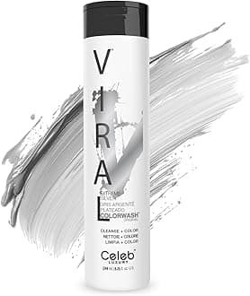 Viral Colorwash: Silver Color Depositing Shampoo Concentrate, 10 Vivid and Pastel Colors, Stops Fade, 1 Quick Wash, Cleanse + Color, Sulfate-Free, Cruelty-Free, 100% Vegan