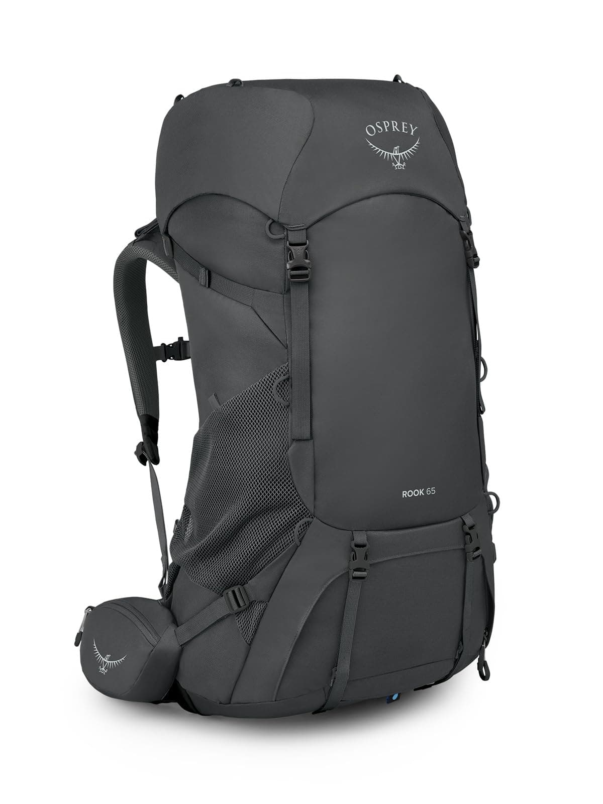 Rook 65L Men's Backpacking Backpack, Dark Charcoal/Silver Lining