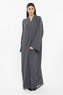 Womens Abaya Made With Fine Fabric, Comes With Matching Hijab SQ212A Modern (pack of 5)