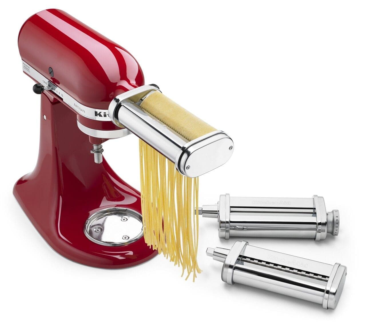 KitchenAid KSMPRA 3 Piece Pasta Roller & Cutter Attachment Set, Silver