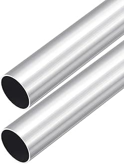 DMiotech 2Pack (27mm OD x 25mm ID) 6063 Aluminum Round Tube 300mm Length Industry Metal Tubing for Machinery Frame Construction DIY Projects