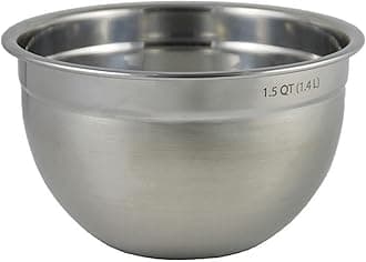 Tovolo Stainless Steel Deep Mixing Kitchen Metal Bowls for Baking & Marinating, Dishwasher-Safe, 1.5 Quart