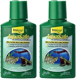 TetraFauna AquaSafe for Reptiles and Amphibians 3.38 Oz, Aqua-Terrarium Water Conditioner, Makes Tap Water Safe (Pack of 2)