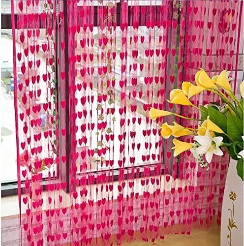 RAMCHA Dark Pink Heart String Curtain (4.00)