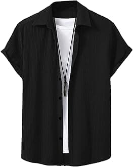 LymioMen's Polyester Regular Fit Shirt