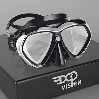 Adult Scuba Diving Mask, Anti-Fog Snorkel Goggles Tempered Glass Swim Mask Goggles with Nose Cover Professional Snorkeling Gear for Diving Snorkeling