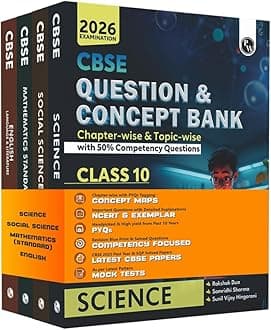 PW CBSE Question & Concept Bank (QCB) Class 10 Mathematics (Standard), Science, Social Science, English Combo Set of 4 Books Chapterwise & Topicwise Solved Questions For 2026 Exams [Paperback] PW