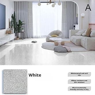 High-Gloss Marble Effect Epoxy Floor Coating, Quick Dry Waterproof Floor Paint Imitation Marble Paint, Epoxy Floor Paint, Garage Floor Paint, Asphalt Paint, Water-Based Epoxy Floor Paint(Dark Gray)