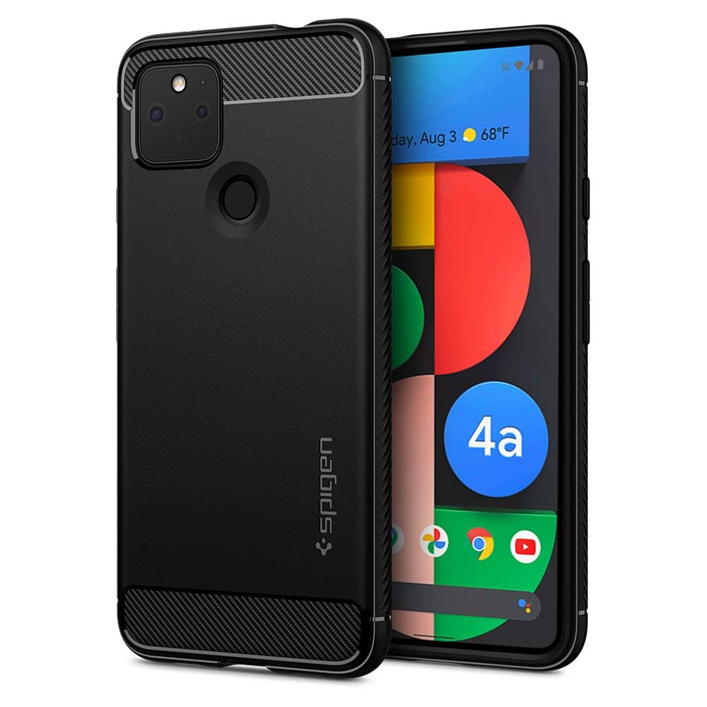 Spigen Rugged Armor Case Compatible with Pixel 4a 5G - Matte Black