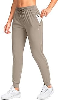 Women's Joggers Pants with Zipper Pockets Tapered Running Sweatpants for Women Lounge, Jogging