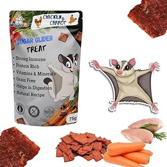 Chicken & Carrot Sugar Glider Treat | Protein Rich | Crunchy Food Snack | 75g