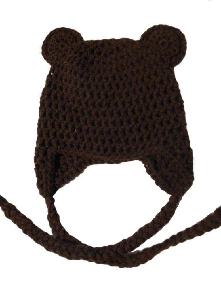 Handmade Brown Bear Beanie/Hat Size 4T-5T