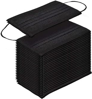 Disposable 3 Layer Surgical Face Mask | Non Woven Surgical Mask | Use and Throw Mask- 100 Pieces (Black)