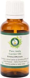 R V Essential Pure Amla Oil 50ml (1.69oz)- Emblica Officinalis (100% Pure and Natural Rare Herb Series)