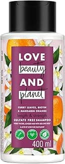 Love Beauty And Planet & Curry Leaves|| Biotin & Mandarin Paraben & Sulfate Free Shampoo for long & strong hair|| 400ml