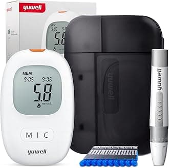 Blood Sugar Monitor, Blood Glucose Meter Ideal for Home Use, Batteries Included (710 with 10pcs test strip and lancets)