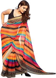 Alia bhatt Saree Rocky aur rani movie saree celebraty inspired sari Bollywood partywear Georgette Printed saree