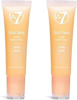W7 Gloss Away Lip Balm Duo - Hydrating Lip Balm Set with Shea Butter & Fruit Extracts - Restores Chapped & Dry Lips - Vegan & Cruelty-Free - Vanilla
