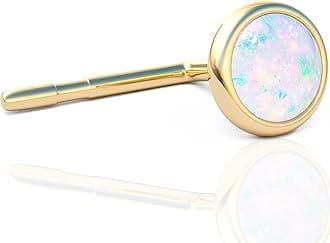 3mm Opal piercing nose stud