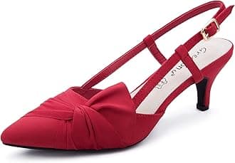 Women Shoes Comfortable Kitten Heels Slingback Dress Pumps