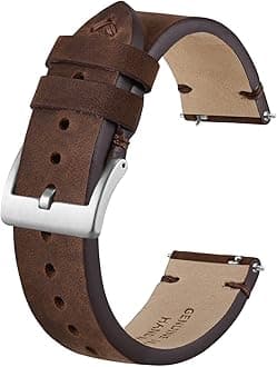 BISONSTRAP Distressed Leather Watch Strap, Watch Strap for Men, Quick Release Spring Bars, Strap Width 18 mm, 20 mm, 22 mm