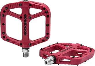 Mountain Bike Pedals Nylon Composite Bearing 9/16" MTB Bicycle Pedals with Wide Flat Platform