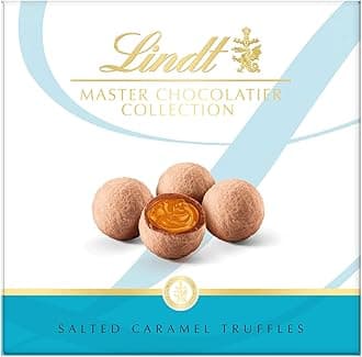 Lindt Master Chocolatier Salted Caramel Truffles – 135g – 9 Assorted Milk Chocolates – Christmas, Gift for Him & Her, Adults & Kids