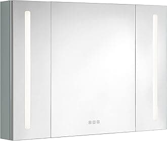 LED Medicine Cabinet With Mirror, 36"27.5"5", Recessed & Surface Mount, 3 Doors, Defog, Dimmer for Bathroom