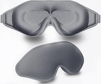 Sleep Mask, 3D Deep Contoured Eye Covers for Sleeping, 99% Block Out Light Eye Mask, Zero Pressure Cup Blindfold for Men Women, with Adjustable Strap for Sleeping, Yoga, Traveling (Grey)