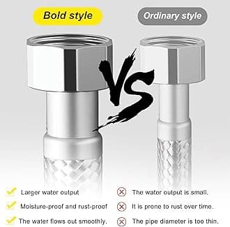 Strong Steel Double Ended Hose Thickened Designs Shower Connector Easy Installation For Enhanced Pressure Resistance Industrial Grade Water Heater Hose