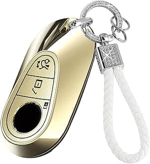 Key Fob Cover Compatible with Mercedes S G E C-Class, W223 S350 S400,Key Protective Cover,Decorative protection