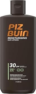 Moisturising Sun Lotion SPF 30 (200ml), Water-Resistant Piz Buin 30 Sunscreen with Advanced UVA/UVB Protection, Skincare with Glycerin and Feverfew PFE Plant Extract