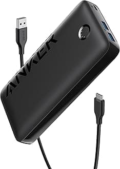 Anker Power Bank, 20W Portable Charger with USB-C Fast Charging, 335 (PowerCore 20000mAh), Works for iPhone 16/16 Plus/16 Pro/16 Pro Max/15/14 Series, Samsung, iPad Pro, AirPods, Apple Watch, and More