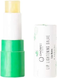 Omorfee 100% Organic Lip Lightening Stick for Dark Lips, Lip Whitening Lipstick with SPF, Natural Lip Balm Protection & Repair, Cocoa Butter, Carrot Seed Oil & Pineapple Extract - 6 Grams/0.21 Oz