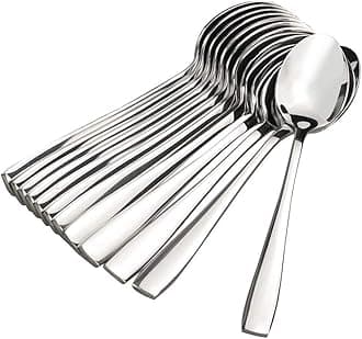 Kodenipr Club Stainless Steel Dinning, Dinner Spoons, Table Spoon Set of 12, Length 16cm (Medium Spoon)