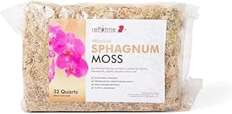 rePotme Premium Organic Sphagnum Moss, Orchid Moss - 32 Quarts (When Hydrated)