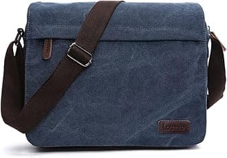 Men's Messenger Bag, Canvas Shoulder Bags, 13.3" Laptop Bags for Work and School,Cross-Body Bags.