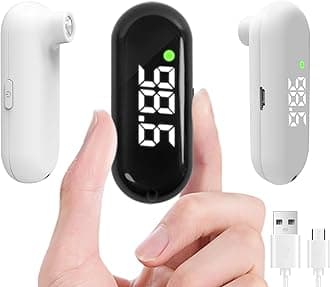 Medical Forehead Thermometer, Rechargeable Thermometer for Adults and Kids, Portable Infrared Digital Thermometer with Fever Alarm and LCD Display, Fast Accurate 1s Instant Results (Black)