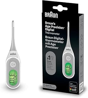 Braun Age Precision Digital thermometer - Digital Stick for Multi-Site Usage - Orally, Rectally or Underarm - Baby and Infant Friendly - #1 Brand among doctors(1) - PRT2000